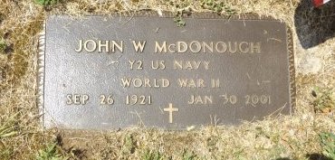 MCDONOUGH (VETERAN WW II), JOHN - Rutland County, Vermont | JOHN MCDONOUGH (VETERAN WW II) - Vermont Gravestone Photos