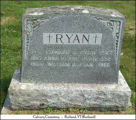 RYAN, EDWARD J. - Rutland County, Vermont | EDWARD J. RYAN - Vermont Gravestone Photos