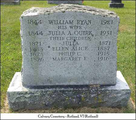 RYAN, WILLIAM - Rutland County, Vermont | WILLIAM RYAN - Vermont Gravestone Photos