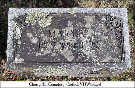 WALLACE, MARY W. - Windsor County, Vermont | MARY W. WALLACE - Vermont Gravestone Photos